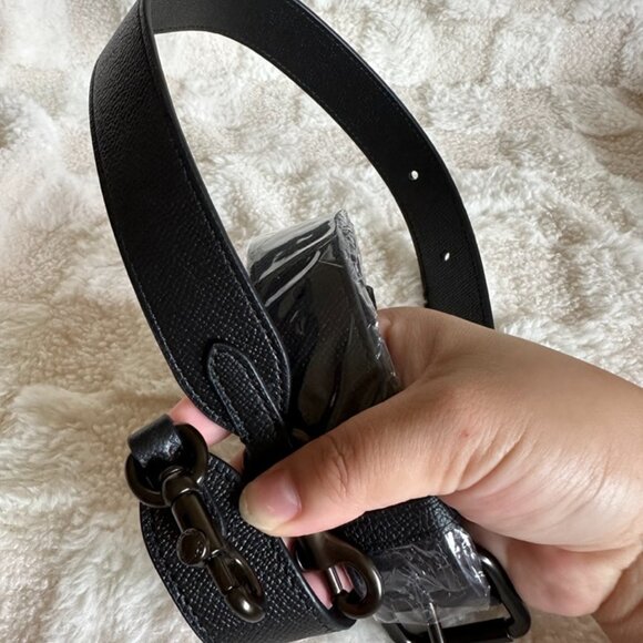 NWT! Coach CJ842 Black Hobo Crossbody with Multiple Straps Crossgrain Leather - Picture 9 of 11